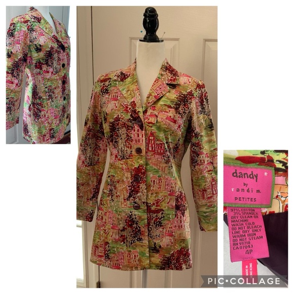 Dandy by RandiM Multicolor Patterned Blazer - Picture 3 of 3